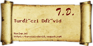 Turóczi Dávid névjegykártya